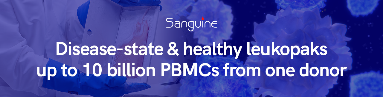 Disease-state & healthy leukopaks up to 10 billion PBMCs from one donor